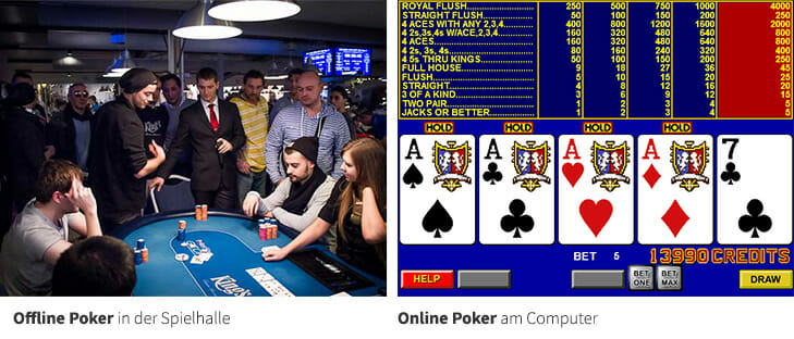 Online poker vs offline poker