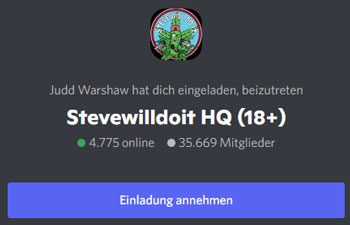 SteveWillDoIt Discord invitation