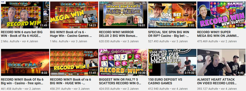 The CasinoDaddy Youtube videos with the most views
